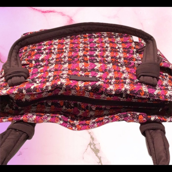 NWT Vera Bradley Hadley Tote with Phone Charger Pocket, Houndstooth Tweed - Picture 3 of 11